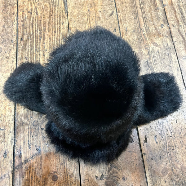 BURBERRY BLACK FUR TRAPPER