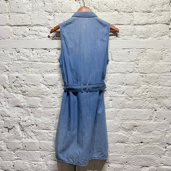 burberry brit denim dress Burberry Brit Denim Navy Blue Novacheck Knee Shirt ALine Dress XS-S/US2/UK4/IT36