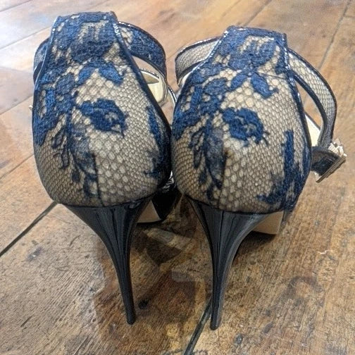 Jimmy choo online navy blue heels