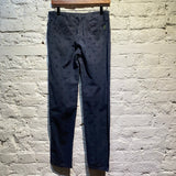 KATHERINE HAMNETT VINTAGE NAVY BRODERIE ANGLAISE TROUSERS