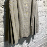 ALEXANDER MCQUEEN WOVEN GREY/YELLOW/BLACK BELTED PLEATED SKIRT 2006