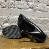 BALENCIAGA BLACK LACED COURT SHOES