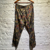 VALENTINO MOTH PRINT SILK TROUSERS