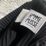 ISSEY MIYAKE HOMME PLISSE BLACK CROPPED TROUSERS