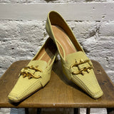 BOTTEGA VENETA LIME GREEN HEELS