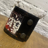JOHN GALLIANO “GALLIANO” SEQUIN LEATHER WRISTBAND