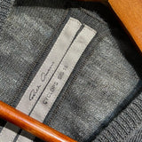 RICK OWENS GREY SLEEVELESS KNIT SWEATER