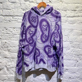 NEEDLES PURPLE PATTERN TOWELLING HOODIE