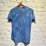 JUNYA WATANABE X CDG BLUE ACID WASH/DISTRESSED BLEACH T-SHIRT