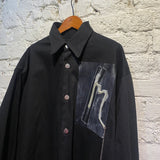 RAF SIMONS S/S19 BLACK DENIM OVERSIZE SHIRT