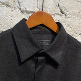 PRADA CHARCOAL FLEECE WOOL VELCRO SHIRT