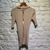 ALEXANDER MCQUEEN MCQ BEIGE FINE GAUGE KNIT TOP