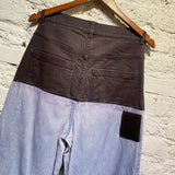 RAF SIMONS DUAL CONSTRUCTION TWO TONE JEANS
