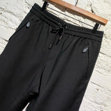 BURBERRY BLACK TIE UP TROUSERS