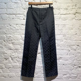 CHARLES JEFFREY LOVERBOY BLACK JACQUARD TROUSERS