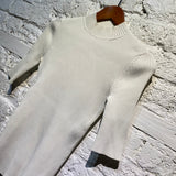KWAIDAN EDITIONS CREAM KNIT RIBBED TOP