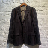 JEAN PAUL GAULTIER HOMME BROWN CHALK STRIPE JACKET