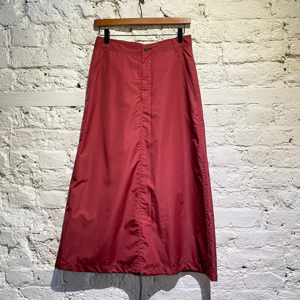 COMME DES GARÇONS RED NYLON SKIRT