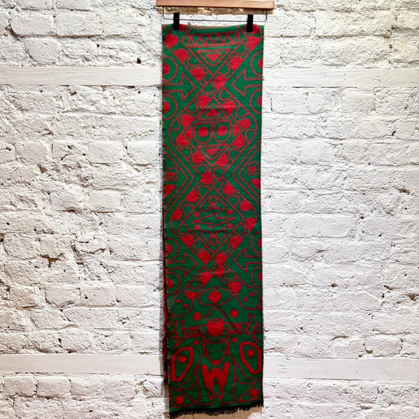 WALTER VAN BEIRENDONCK 
RED/GREEN SCARF