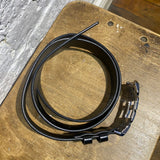 GCDS BLACK LEATHER BELT