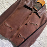 YOHJI YAMAMOTO Y’S BROWN LEATHER JACKET