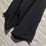 LIMI FEU BLACK NYLON CROPPED TROUSERS