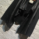PINKO BLACK LEATHER/COTTON SLEEVE JACKET