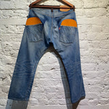 JUNYA WATANABE MAN X LEVIS EYE DENIM JEANS TARTAN TURN UPS