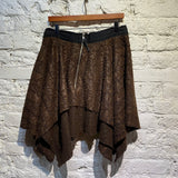 OLUBIYI THOMAS BROWN KNIT SEQUINS SKIRT