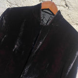 EMPORIO ARMANI VINTAGE BLACK/RED VELVET BLAZER