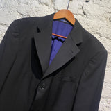 KENZO HOMME BLACK WOOL 3 BUTTON SUIT