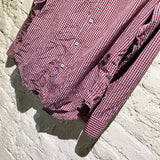 MARTINE ROSE RED/BLUE CHECK CRINKLE SHIRT