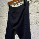 RICK OWENS BLACK KNIT LEGGINGS