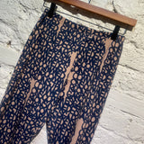 COMME DES GARCONS NAVY PRINT LEGGINGS