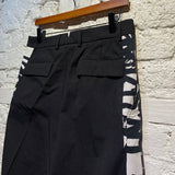 ALEXANDER MCQUEEN MCQ BLACK WHITE PRINT TROUSERS