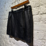 DKNY JEANS LEATHER MINI SKIRT