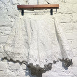 SIMONE ROCHA WHITE BRODERIE ANGLAISE SHORTS