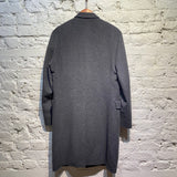 KENZO HOMME CHARCOAL GREY WOOL CASHMERE OVERCOAT