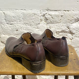 MOMA CHOCOLATE LEATHER “DONNA” SHOES