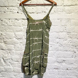 JUNYA WATANABE MAN GREEN SILK BARBWIRE CAMI TOP/MINI DRESS