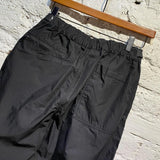 VALENTINO BLACK NYLON BELTED TROUSERS