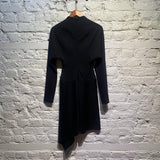 JW ANDERSON BLACK JERSEY DRESS WITH SILVER CHAIN