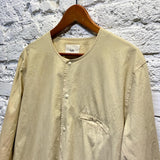 FOLK BEIGE COLLARLESS SHIRT
