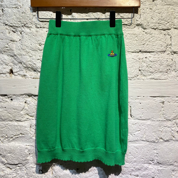 VIVIENNE WESTWOOD GREEN BEA KNIT SKIRT