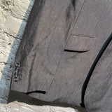 OZWALD BOATENG GREY LINEN/COTTON SUIT