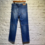 TELFAR BLUE JEANS WITH PANELLED SEAMS