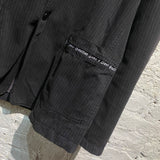 JEAN PAUL GAULTIER JEANS VINTAGE PINSTRIPE HOODED COAT