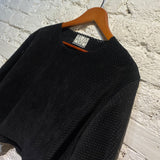 AVA CATHERSIDE LASER CUT BLACK CROP TOP