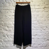 GIORGIO ARMANI BLACK SILK TROUSERS