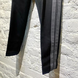 MARGIELA BLACK WOOL TROUSERS WITH GREY SIDE STRIPES AW20017
